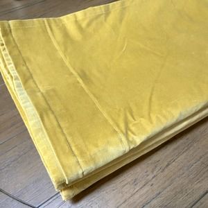 Velvet Curtain Panels Drapes Yellow Mustard Gold 55" x 98" Pole Pocket